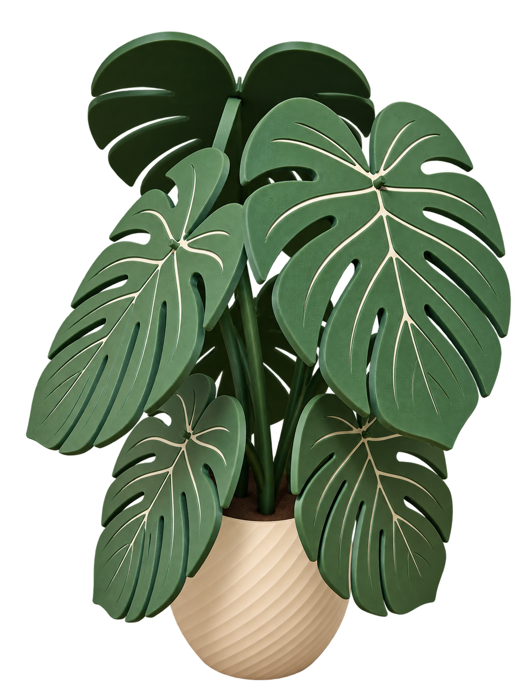 Monstera decorativa porta vasos
